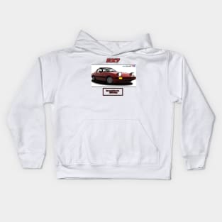 Mazda RX7 FB Red Kids Hoodie